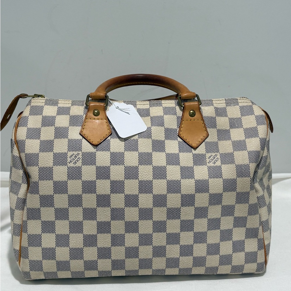 Authentic Louis Vuitton Speedy 30 Damier Azur Handbag with certificate - Picture 4 of 16